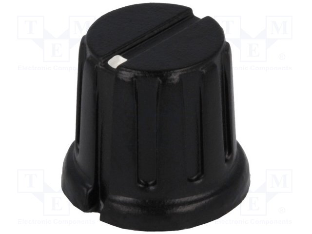 14mm Black Fluted Bakelite Knob