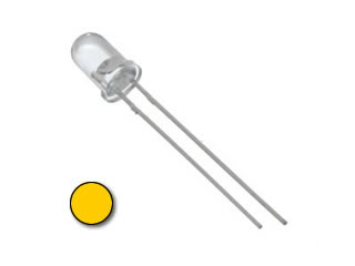 (Waterclear) 3mm LED - Amber - Click Image to Close