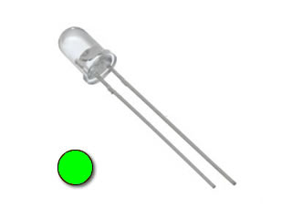 (Waterclear) 3mm LED - Green - Click Image to Close