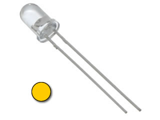 (Waterclear) 5mm LED - Amber - Click Image to Close