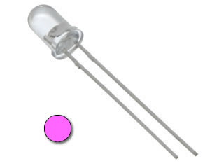 (Waterclear) 5mm LED - Pink - Click Image to Close